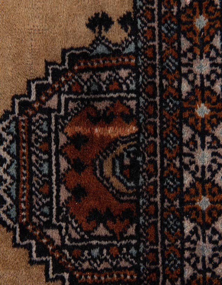Detail image of 3' 9 x 5' 11  Hand Knotted Bokhara Oriental Wool Rug