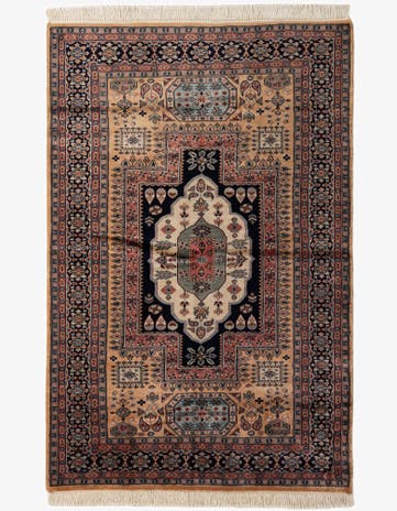 5' 3 x 8' 2 Hand Knotted Bokhara Oriental Wool Rug