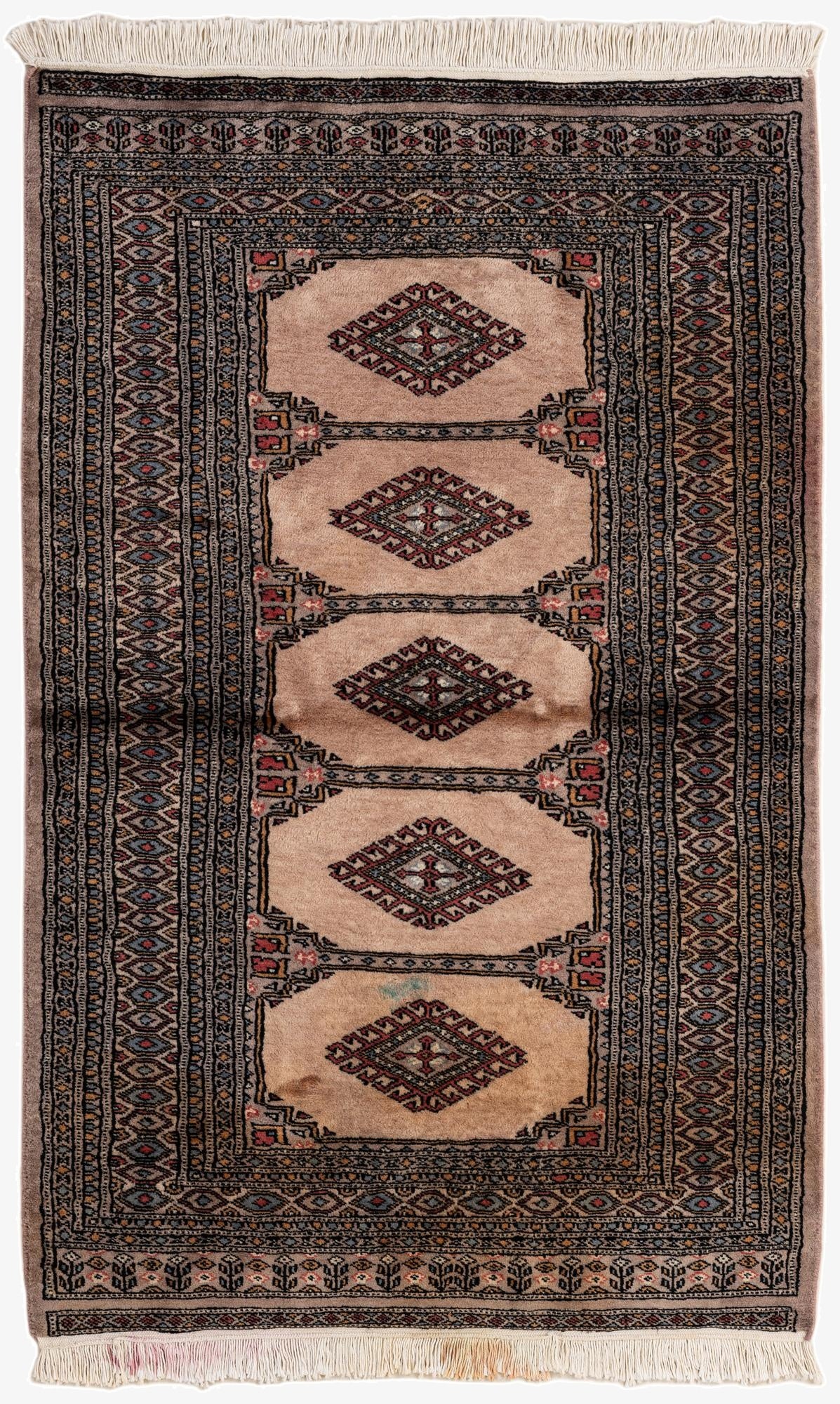 3' 1 x 5'  Hand Knotted Bokhara Oriental Wool Rug