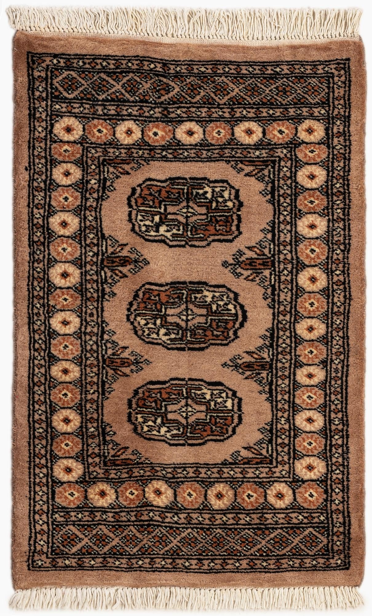 2' 1 x 3' 2  Hand Knotted Bokhara Oriental Wool Rug