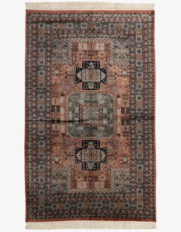 5' 4 x 8' 8 Hand Knotted Bokhara Oriental Wool Rug