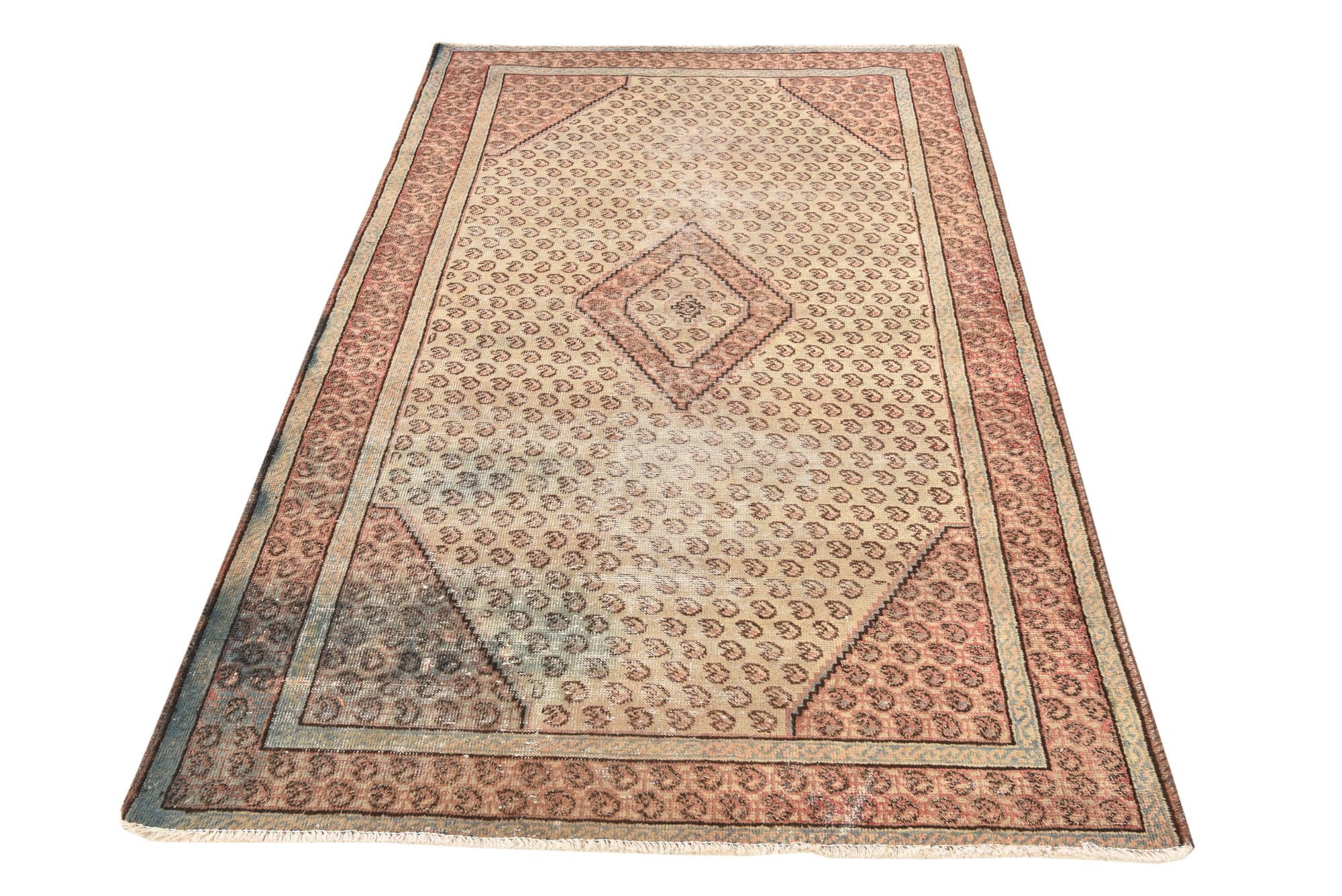 4' x 6' 5 Hand Knotted Botemir Persian Wool Rug