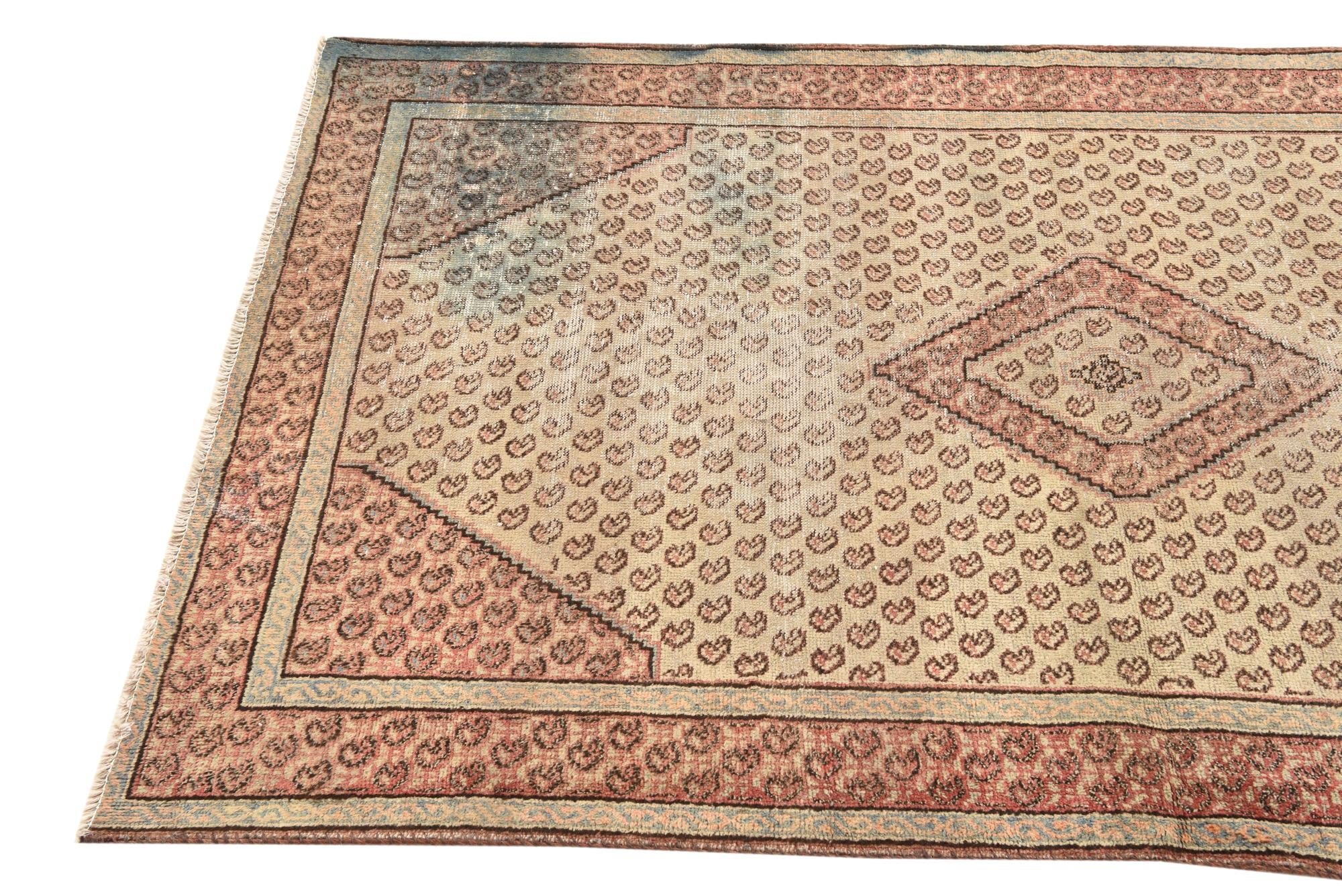 4' x 6' 5 Hand Knotted Botemir Persian Wool Rug