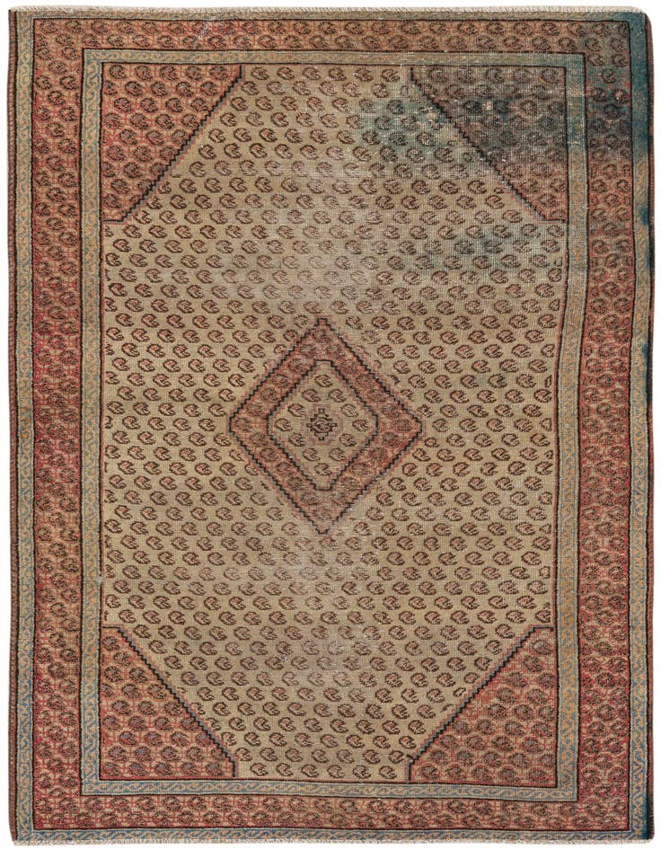 Detail image of 4' x 6' 5 Hand Knotted Botemir Persian Wool Rug