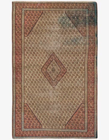 4' x 6' 5 Hand Knotted Botemir Persian Wool Rug