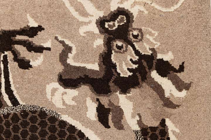 3' 1 x 5' 7 Hand Knotted Carved Pekin Oriental Wool Rug
