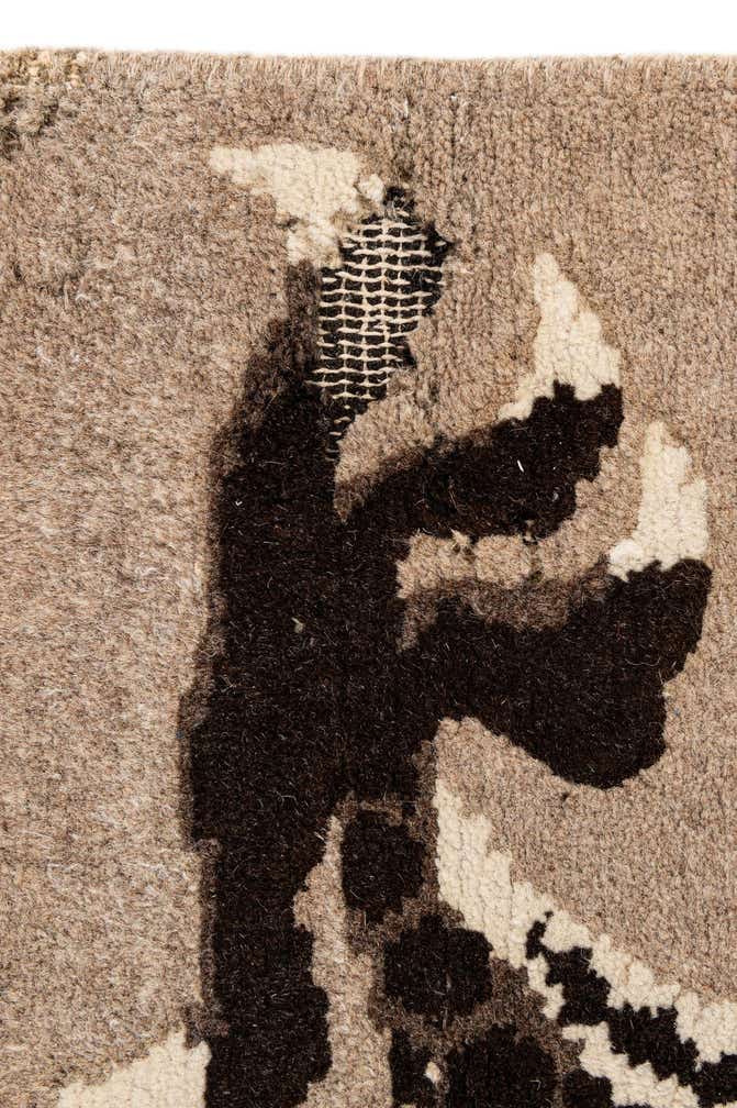 3' 1 x 5' 7 Hand Knotted Carved Pekin Oriental Wool Rug