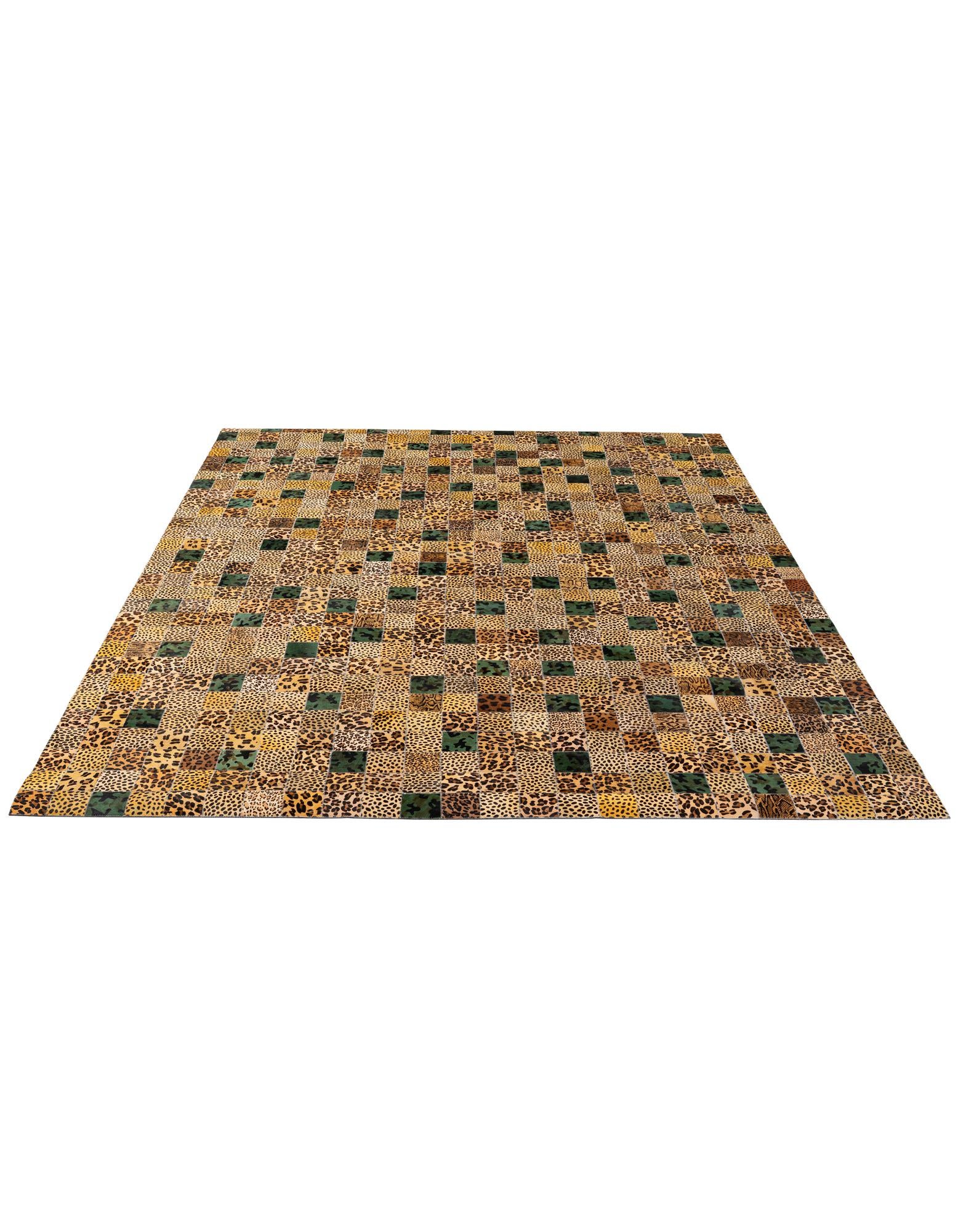 8' x 9' 10 Cowhide - Patchwork Rug