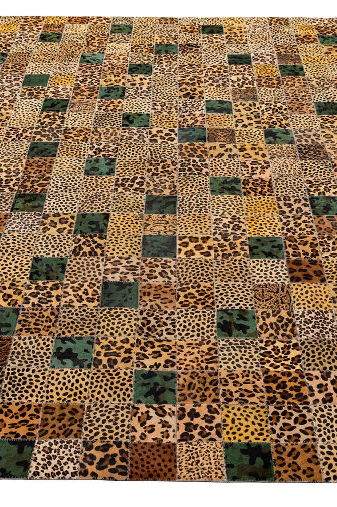 8' x 9' 10 Cowhide - Patchwork Rug