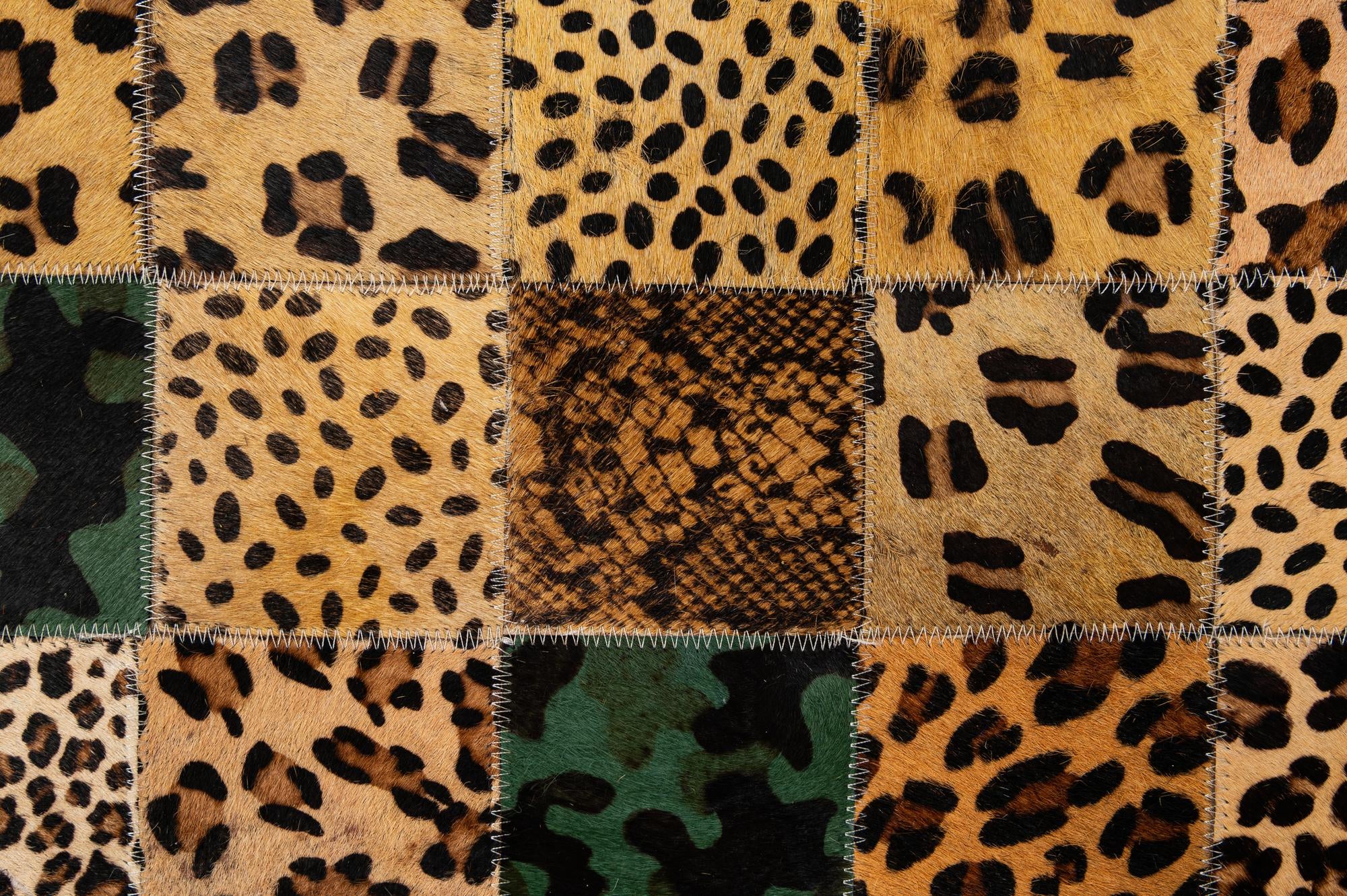 8' x 9' 10 Cowhide - Patchwork Rug
