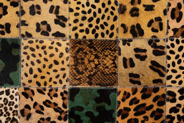 8' x 9' 10 Cowhide - Patchwork Rug