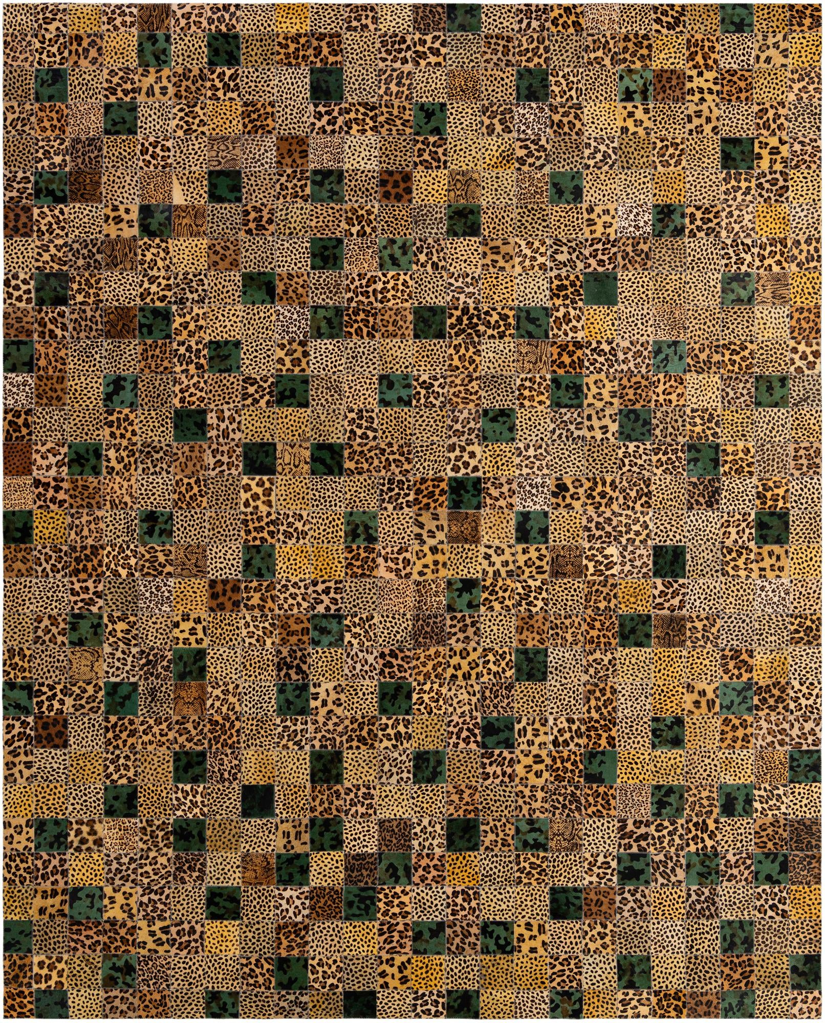 8' x 9' 10 Cowhide - Patchwork Rug