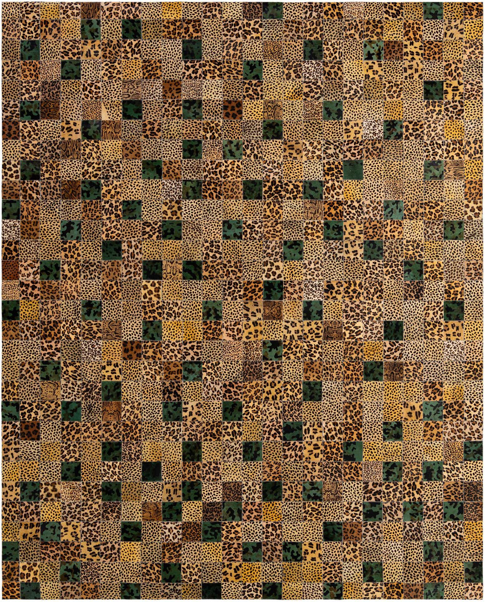 8' x 9' 10 Cowhide - Patchwork Rug