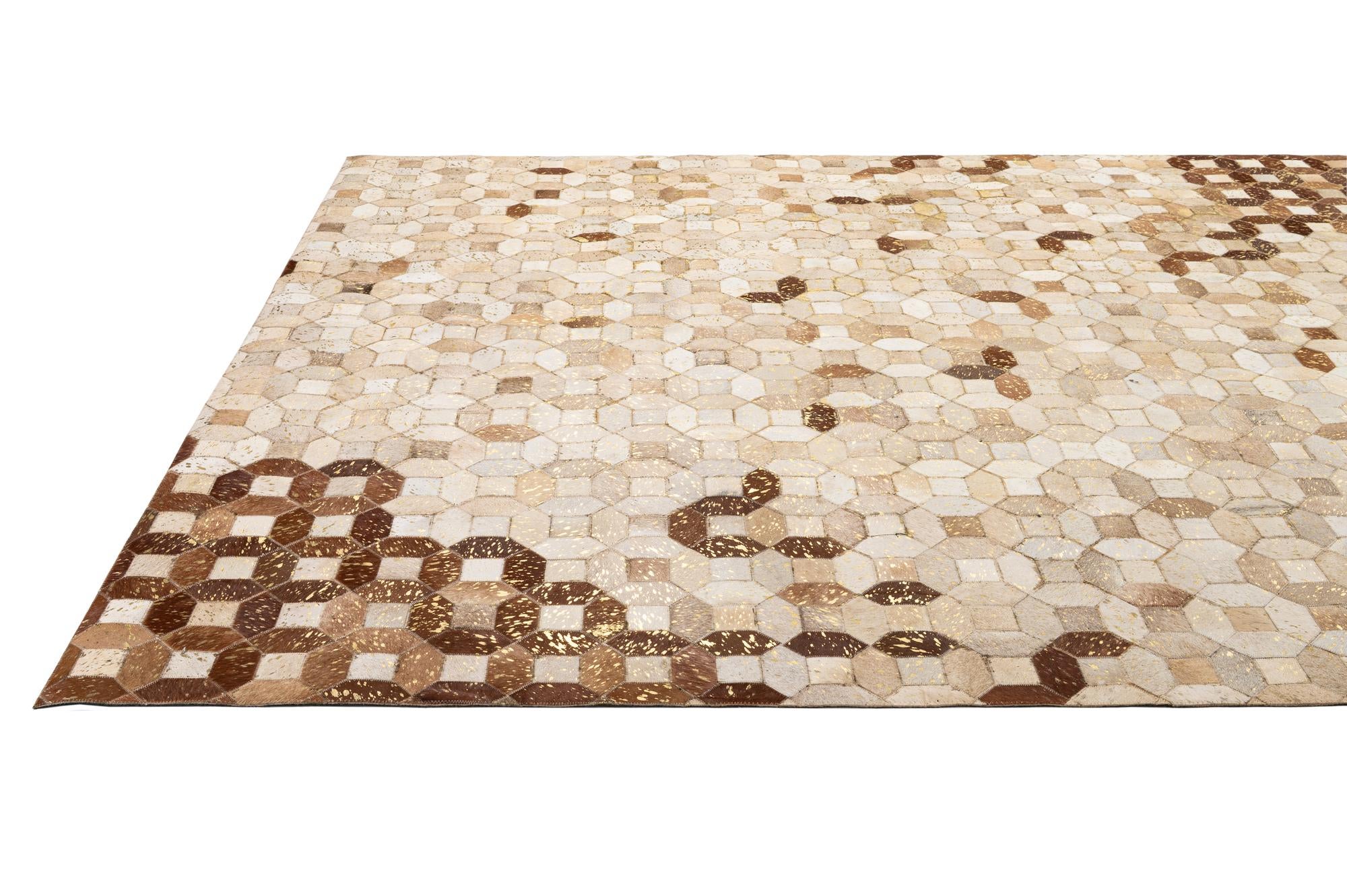 8' x 10' Cowhide - Patchwork Rug