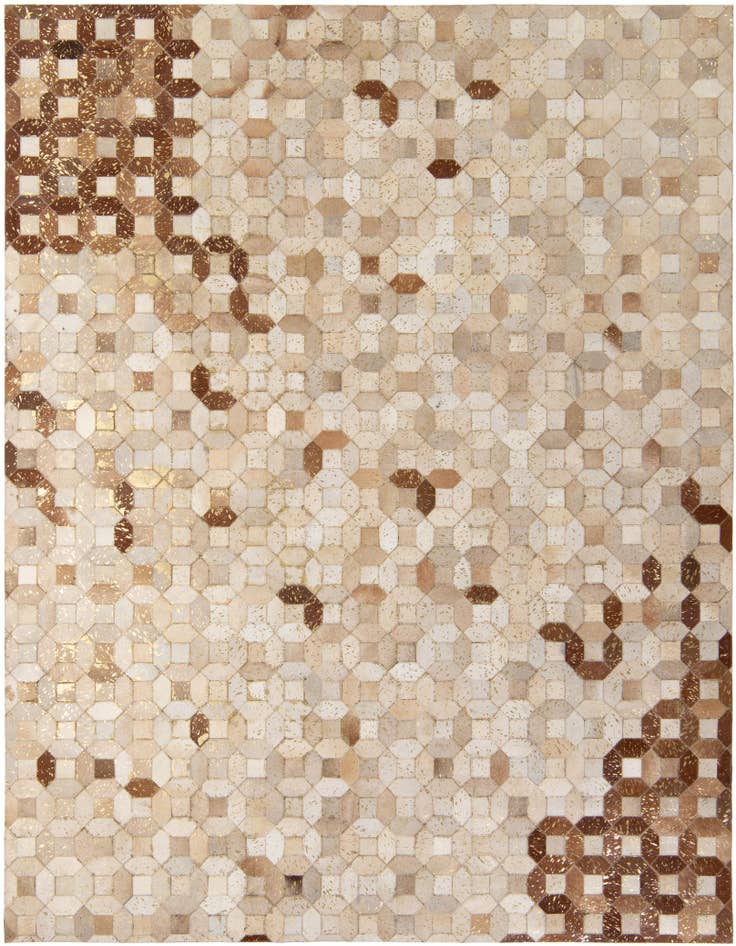 Detail image of 8' x 10' Cowhide - Patchwork Rug