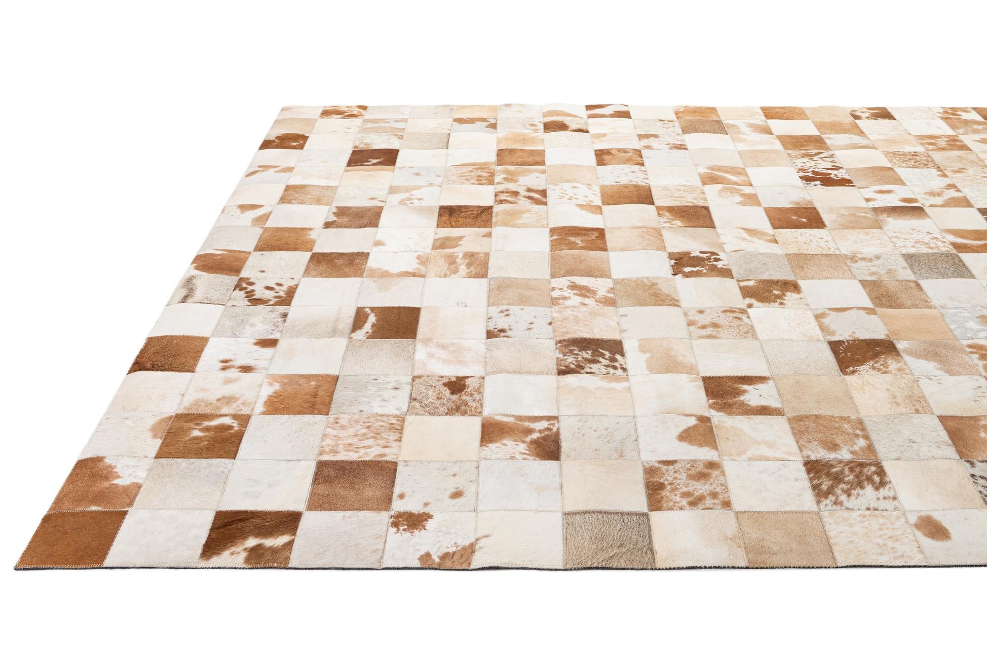 8' 1 x 9' 11 Cowhide - Patchwork Rug