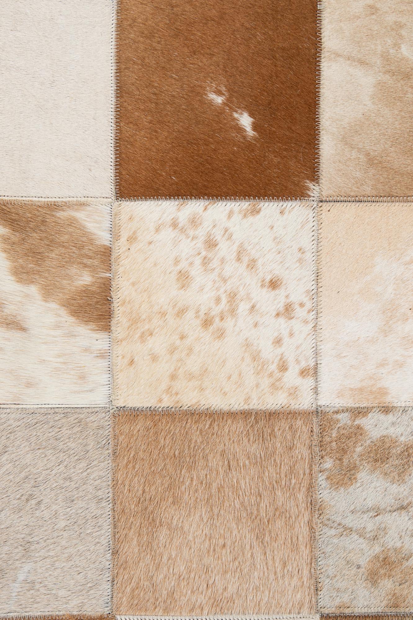 8' 1 x 9' 11 Cowhide - Patchwork Rug