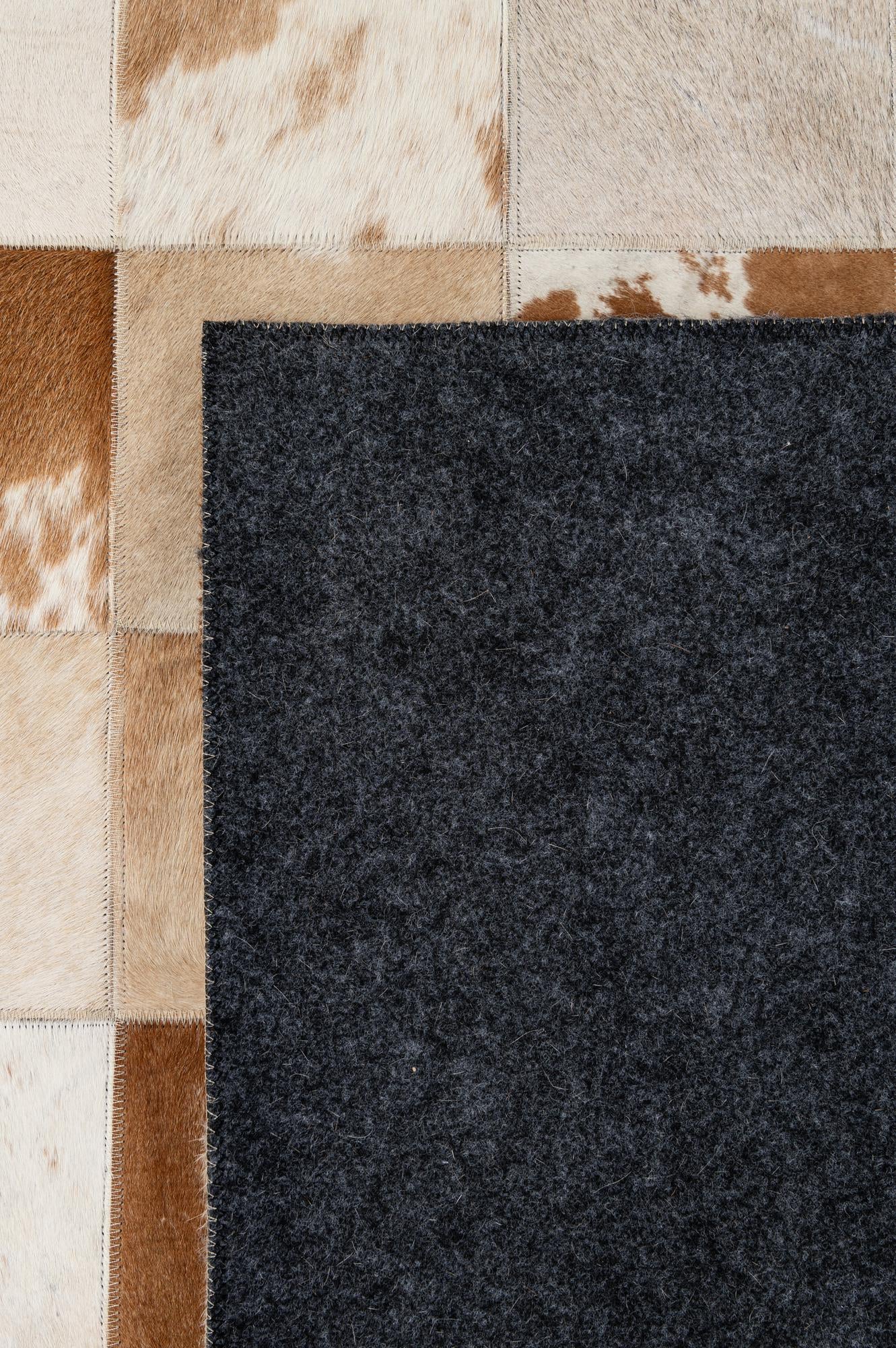 8' 1 x 9' 11 Cowhide - Patchwork Rug