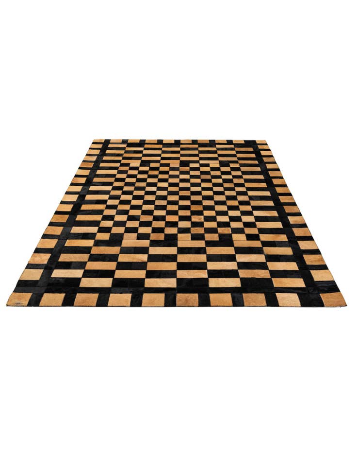 Detail image of 5' 1 x 8' Cowhide - Patchwork Rug