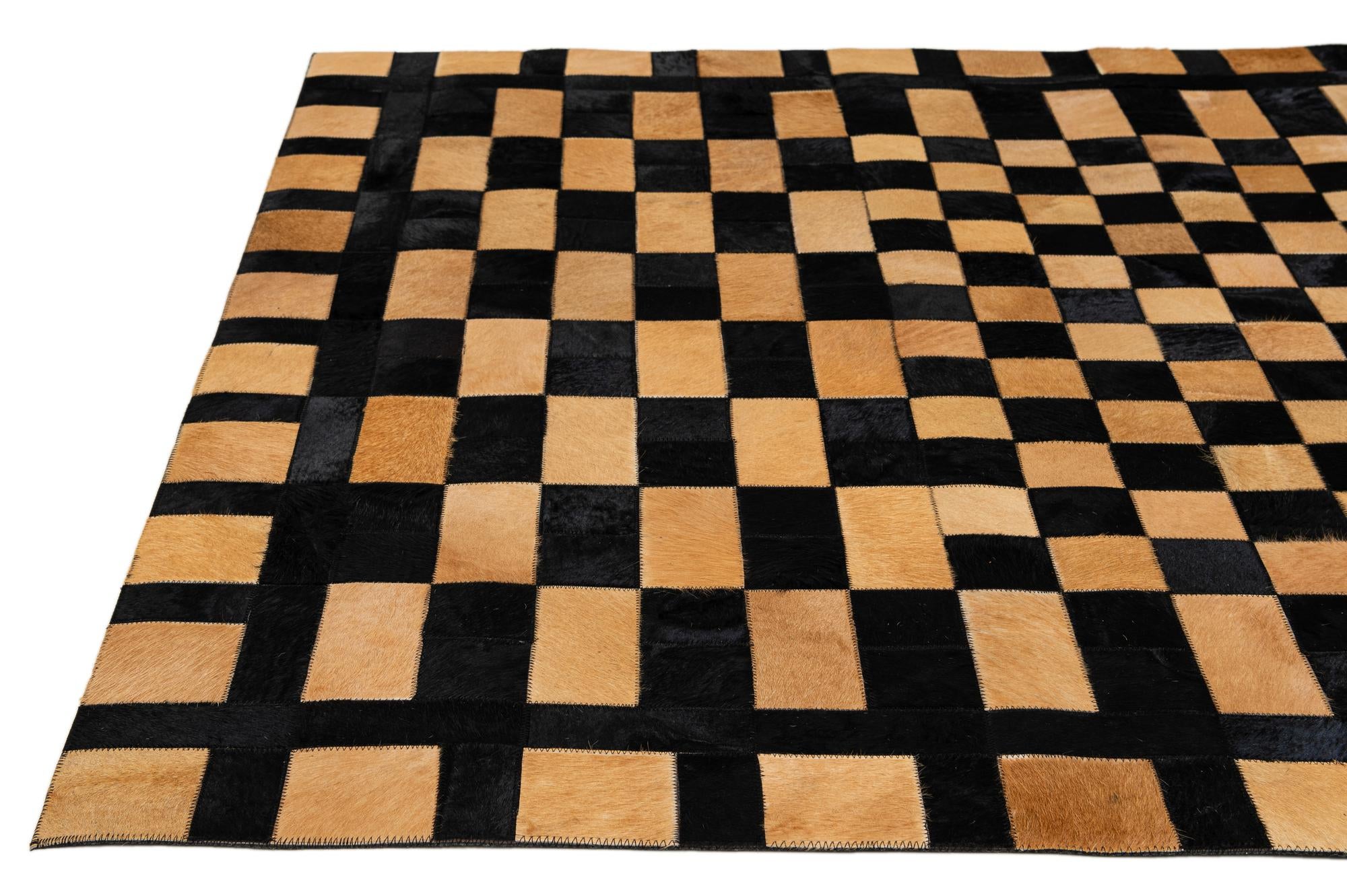 5' 1 x 8' Cowhide - Patchwork Rug