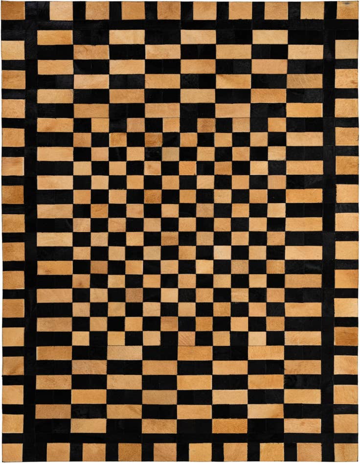Detail image of 5' 1 x 8' Cowhide - Patchwork Rug