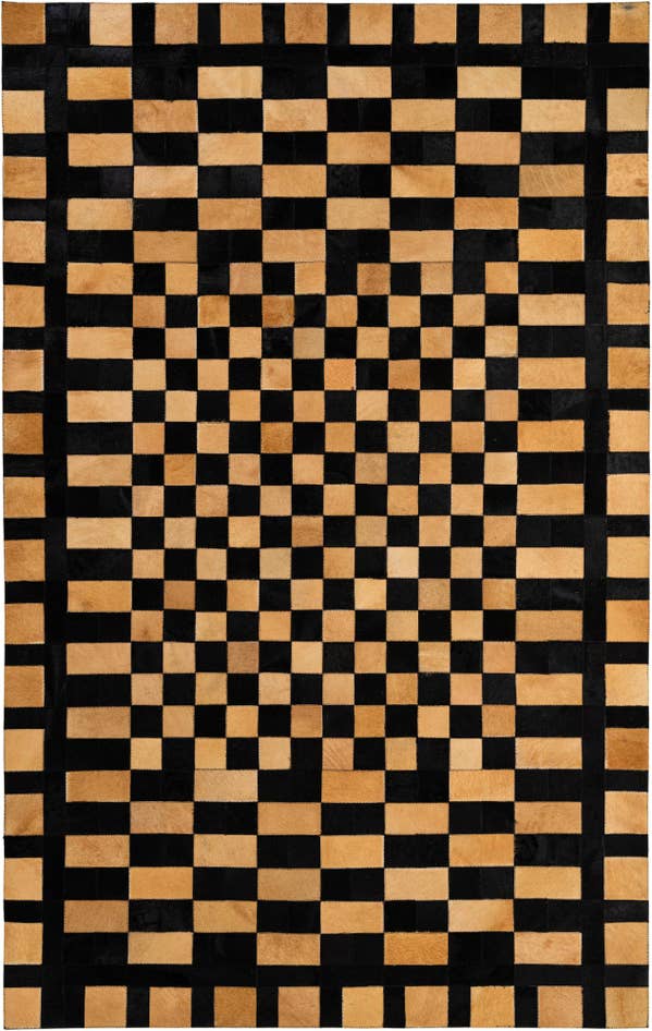 Detail image of 5' 1 x 8' Cowhide - Patchwork Rug