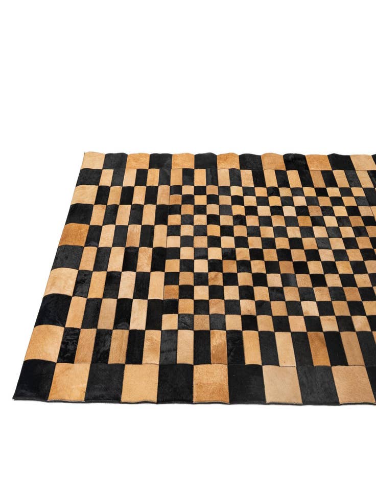 Detail image of 5' 1 x 8' Cowhide - Patchwork Rug