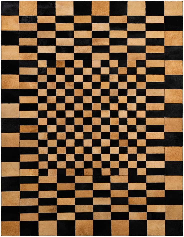 Detail image of 5' 1 x 8' Cowhide - Patchwork Rug