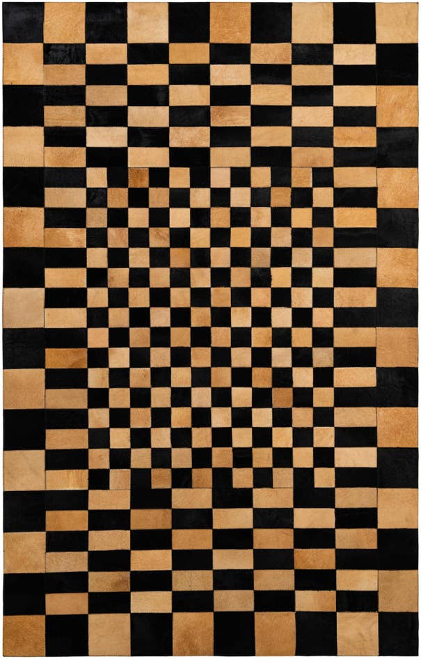 Detail image of 5' 1 x 8' Cowhide - Patchwork Rug