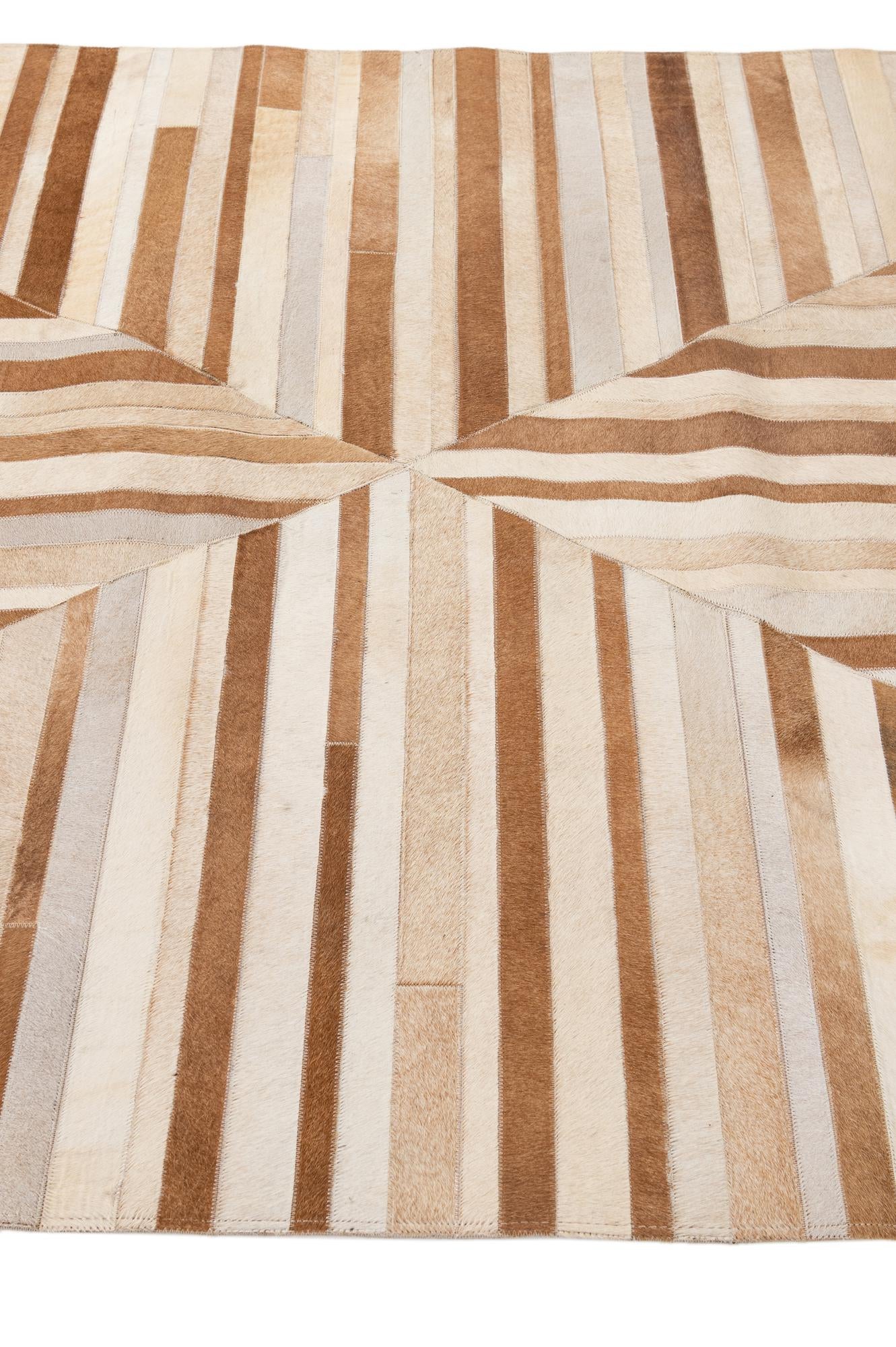 5' 2 x 7' 10 Cowhide - Patchwork Rug