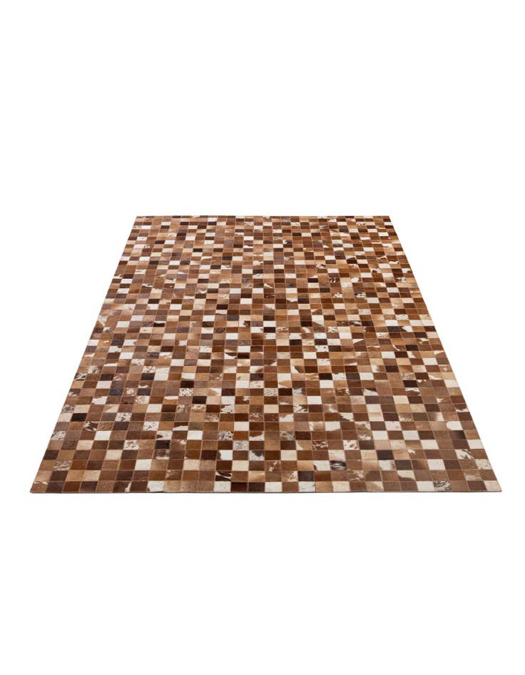Detail image of 4' 11 x 7' 10 Cowhide - Patchwork Rug