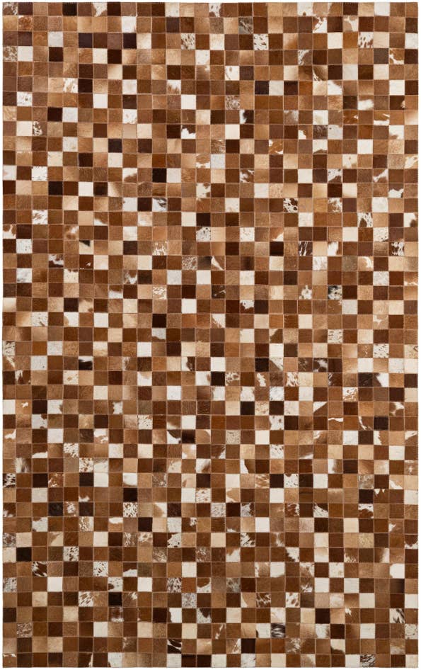 Detail image of 4' 11 x 7' 10 Cowhide - Patchwork Rug