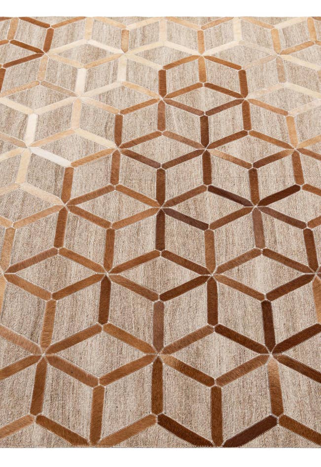 Detail image of 5' 1 x 7' 8 Cowhide - Patchwork Rug
