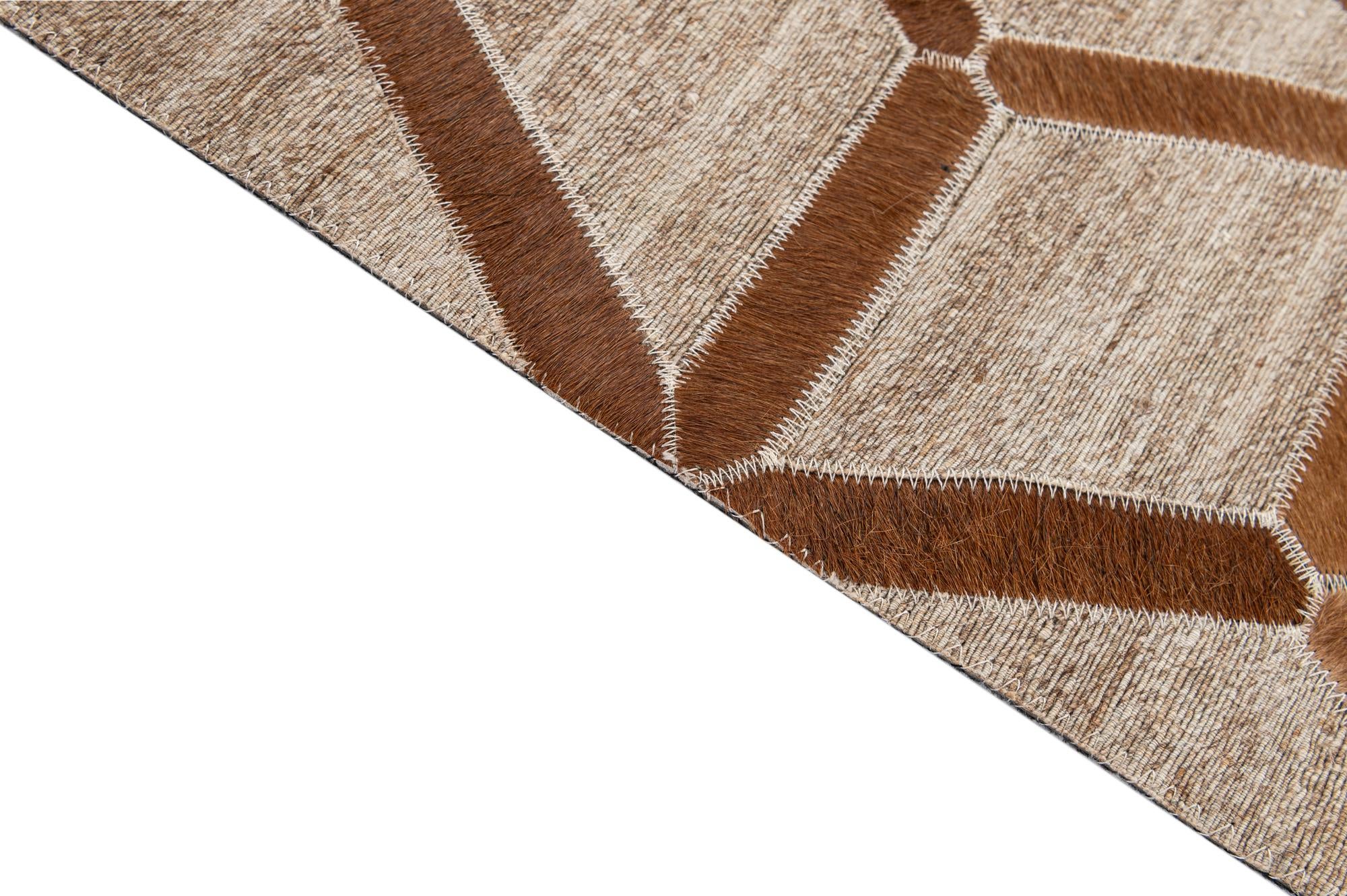 5' 1 x 7' 8 Cowhide - Patchwork Rug