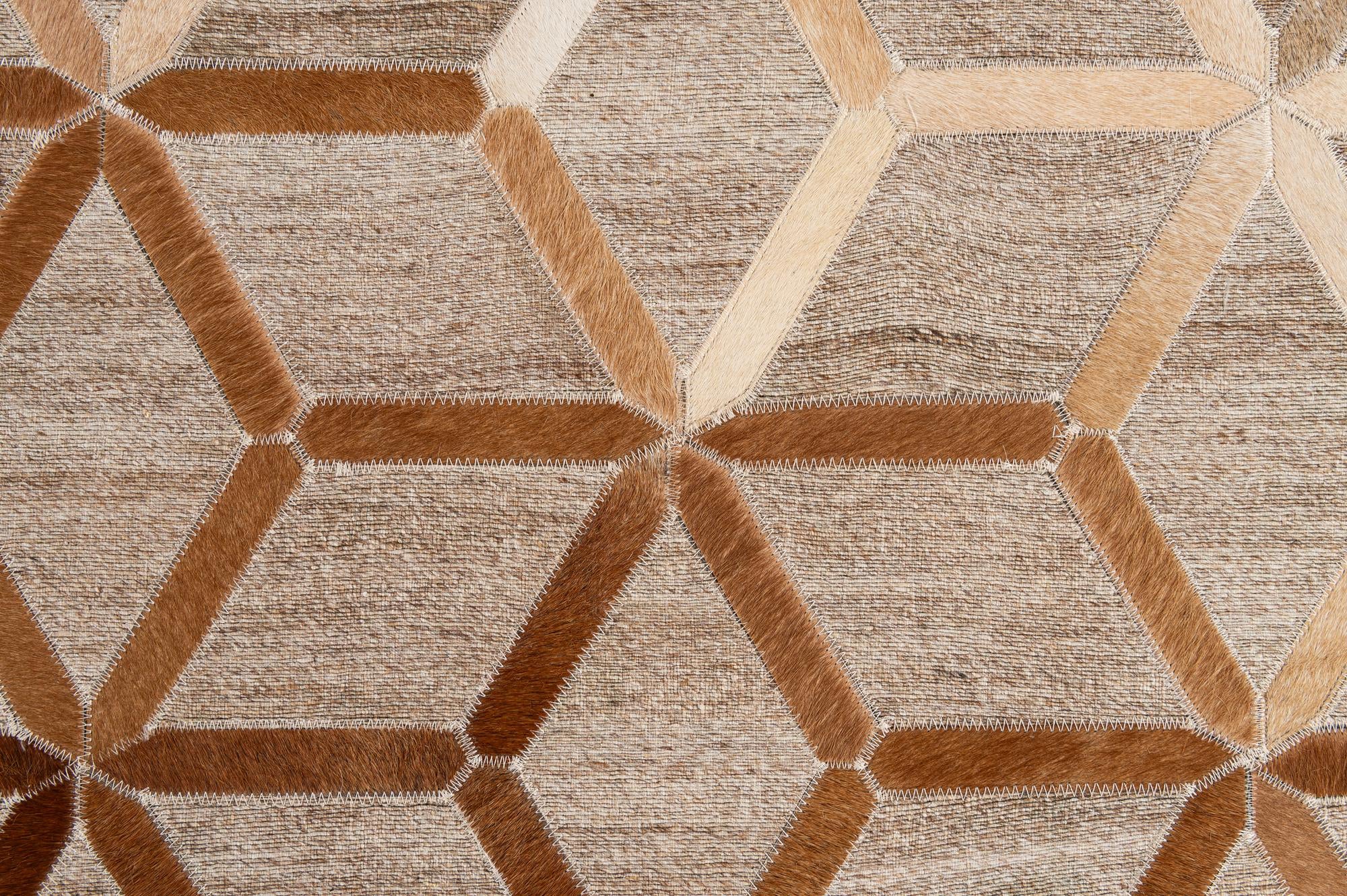 5' 1 x 7' 8 Cowhide - Patchwork Rug