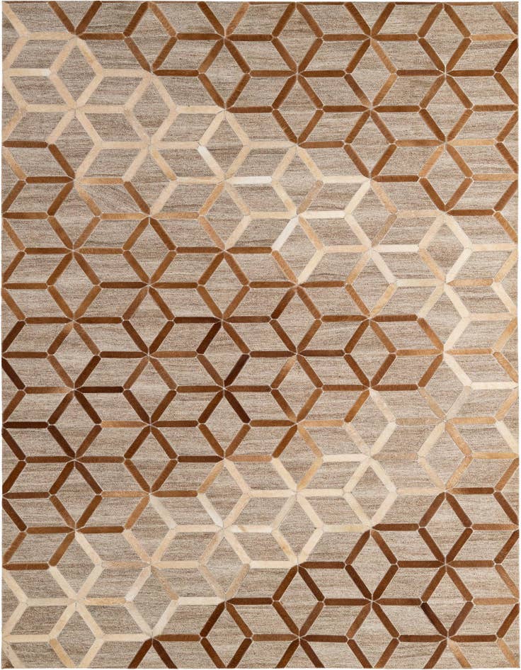 Detail image of 5' 1 x 7' 8 Cowhide - Patchwork Rug
