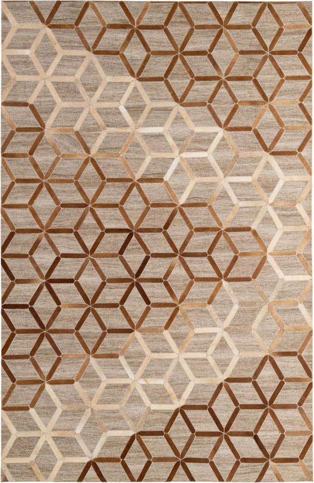 Detail image of 5' 1 x 7' 8 Cowhide - Patchwork Rug