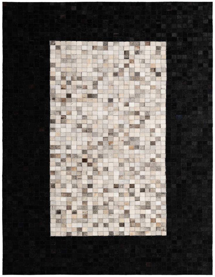Detail image of 4' 11 x 7' 10 Cowhide - Patchwork Rug