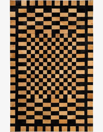 5' 1 x 8' Cowhide - Patchwork Rug