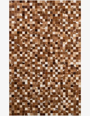 4' 11 x 7' 10 Cowhide - Patchwork Rug