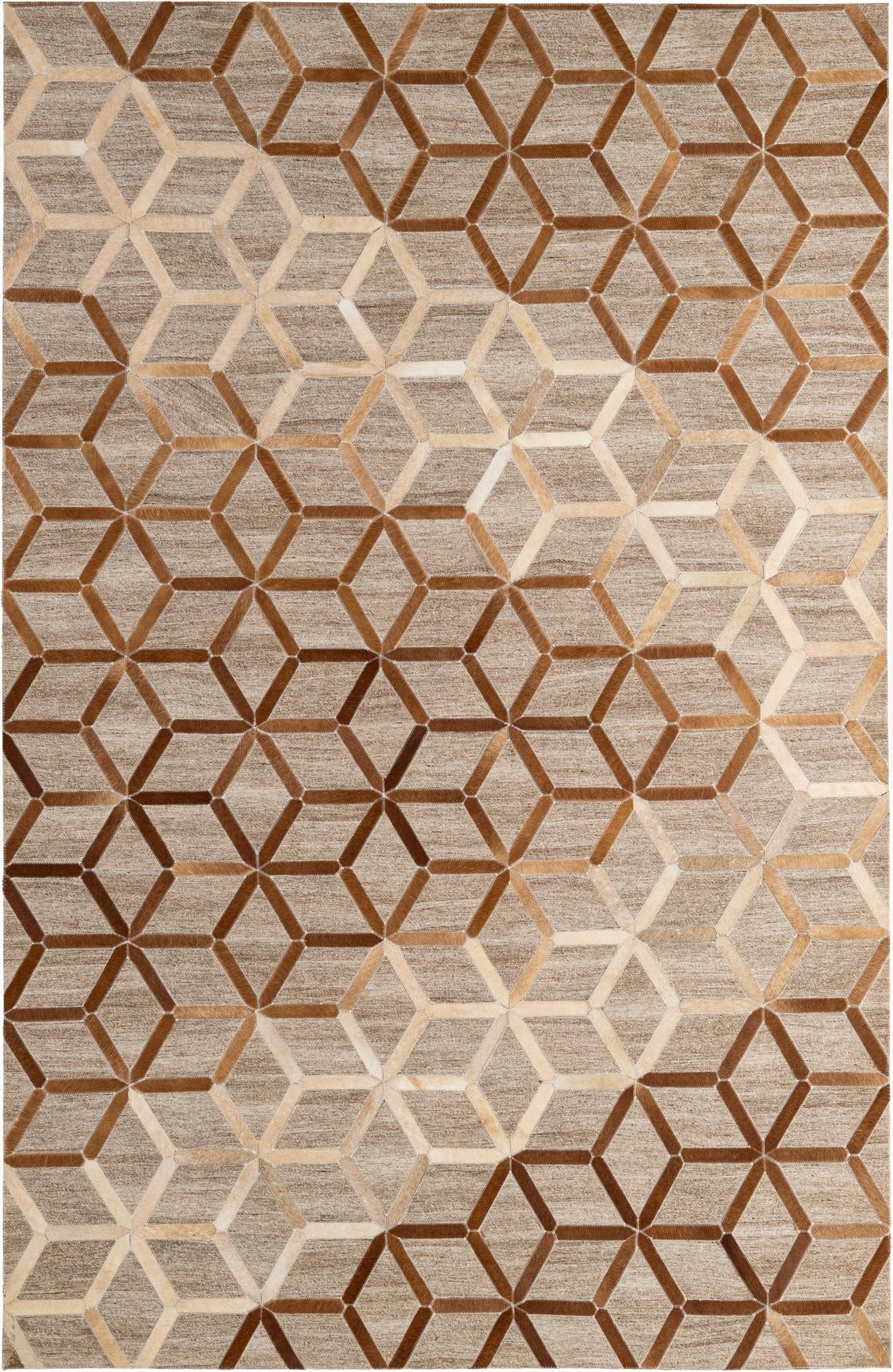 5' 1 x 7' 8 Cowhide - Patchwork Rug