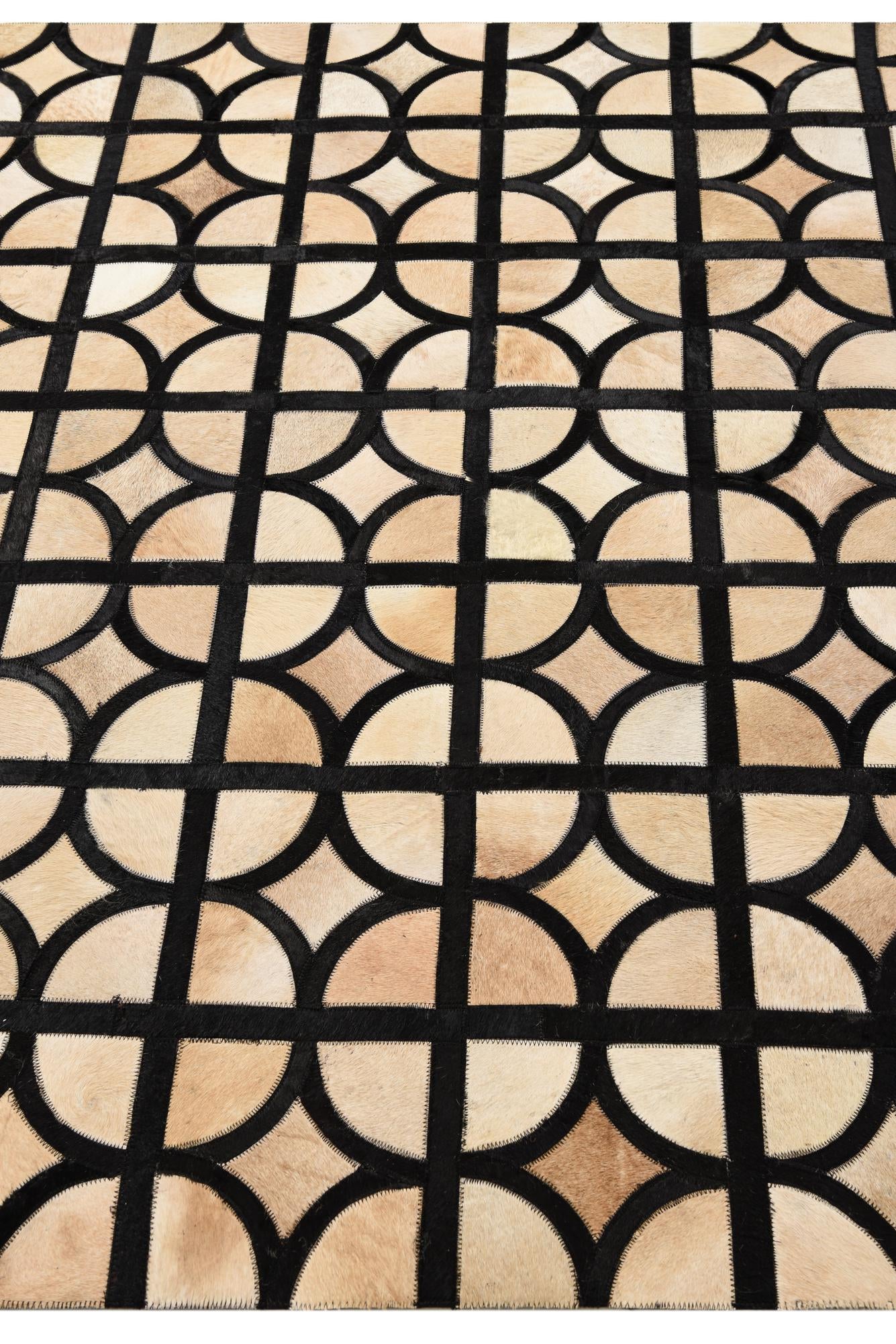 5' x 7' 10 Cowhide Leather Rug