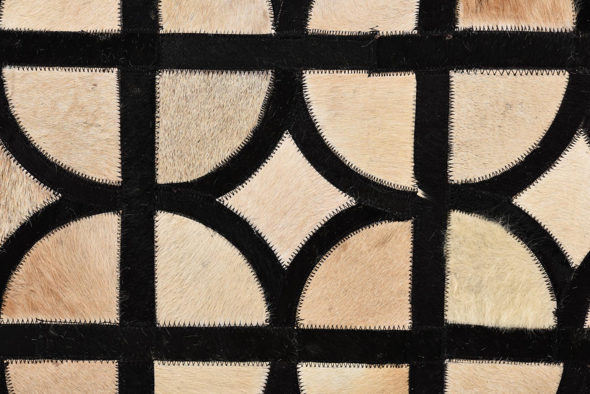 5' x 7' 10 Cowhide Leather Rug
