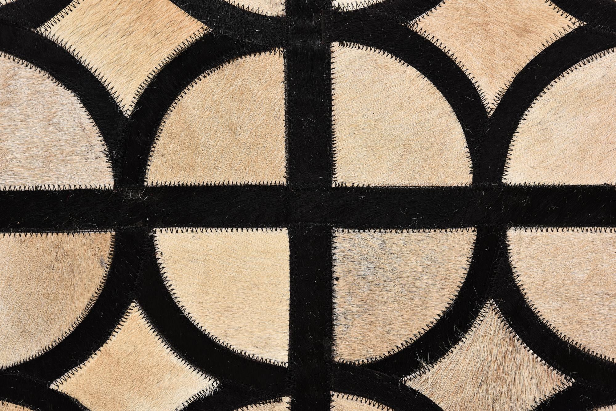 5' x 7' 10 Cowhide Leather Rug