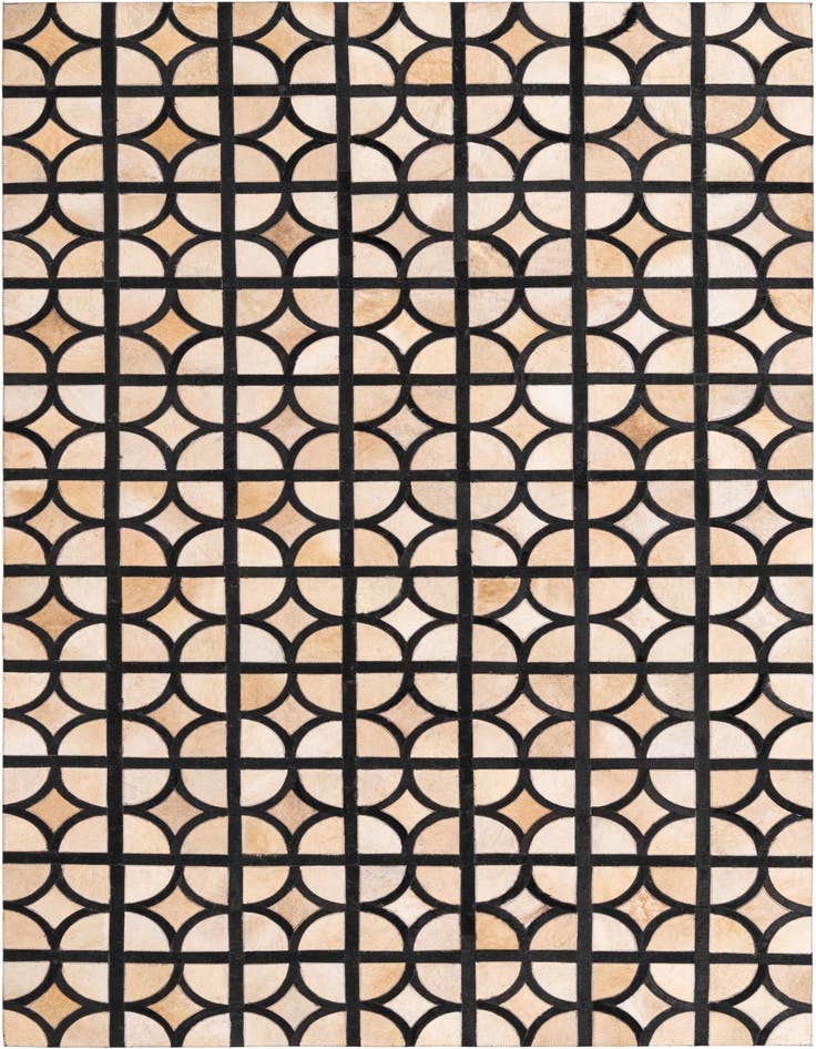 Detail image of 5' x 7' 10 Cowhide Leather Rug