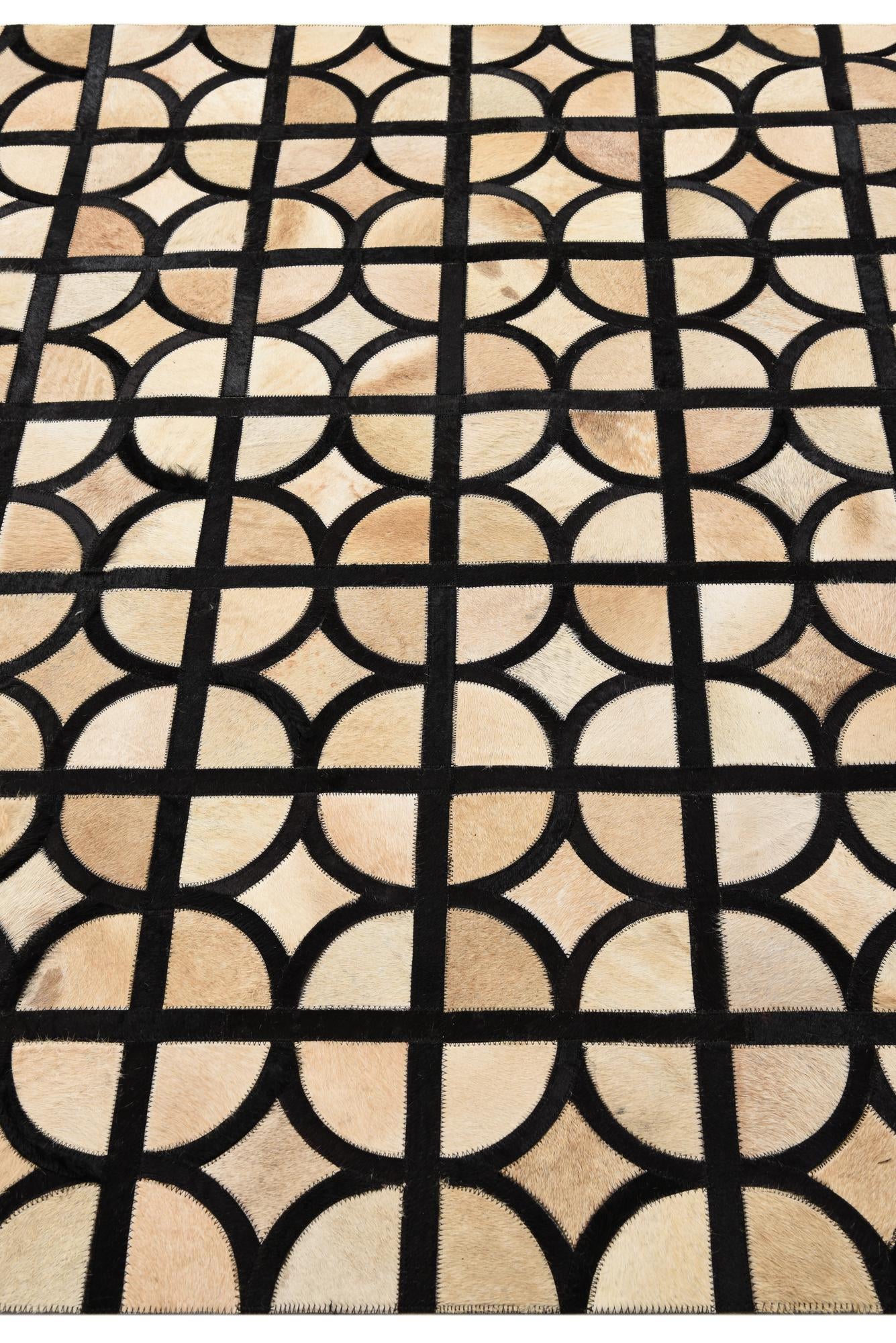 5' x 7' 10 Cowhide Leather Rug