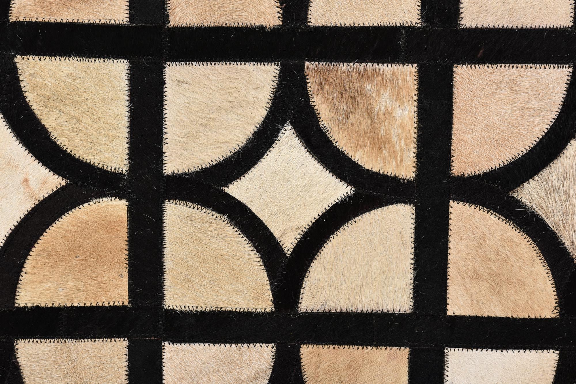 5' x 7' 10 Cowhide Leather Rug
