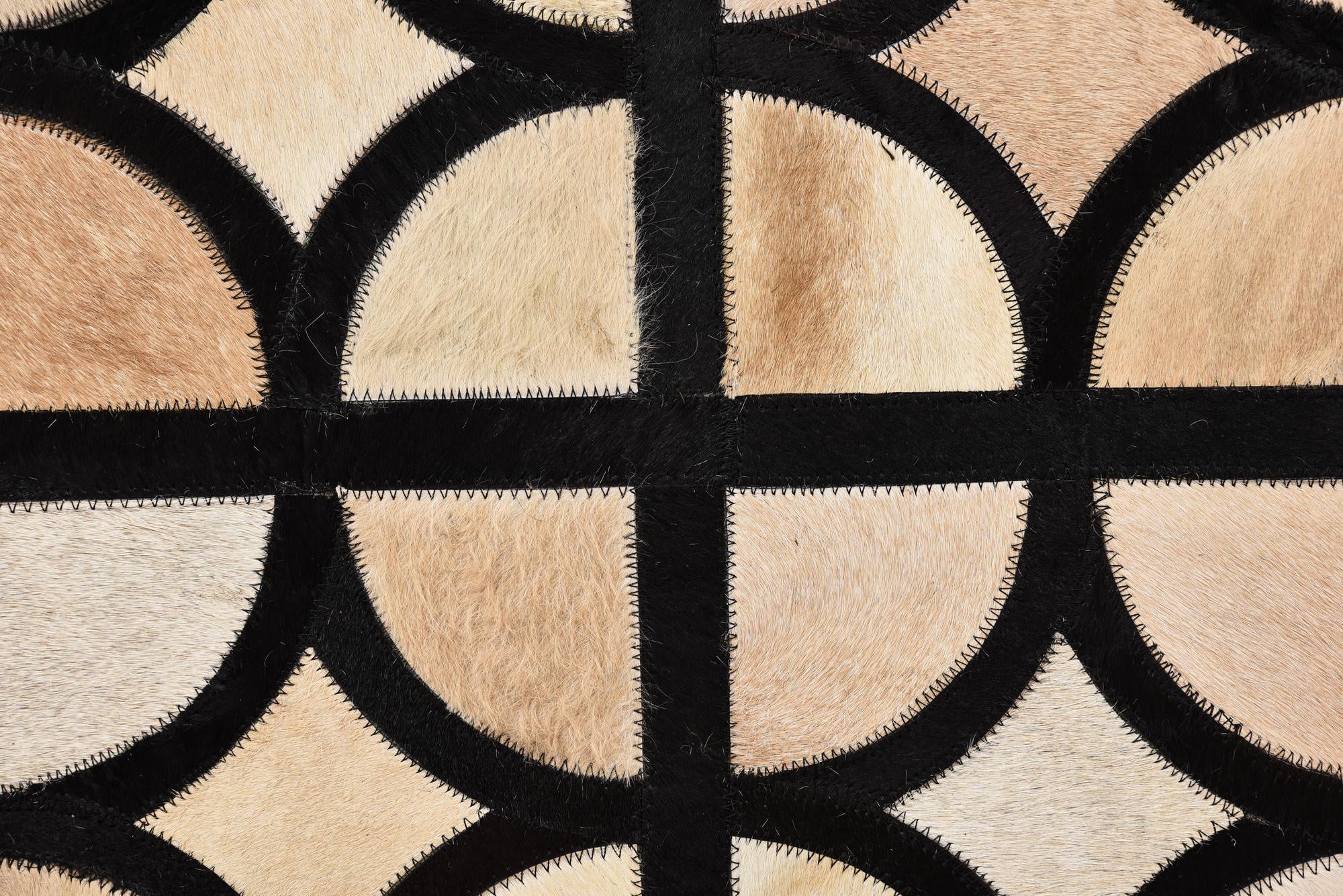 5' x 7' 10 Cowhide Leather Rug