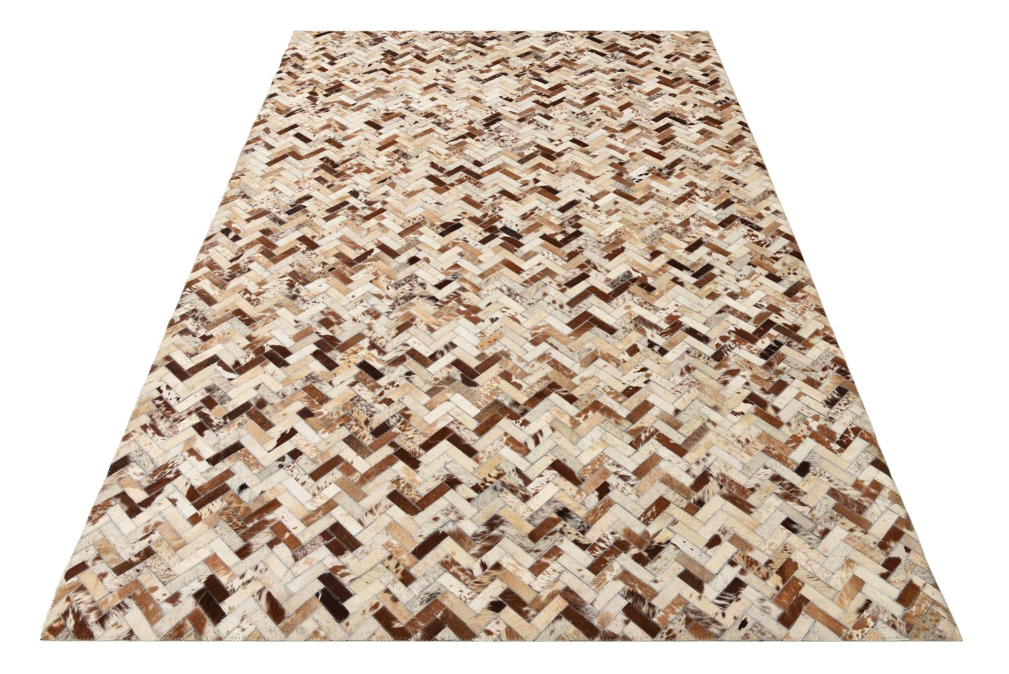 5' 2 x 8' Cowhide Leather Rug