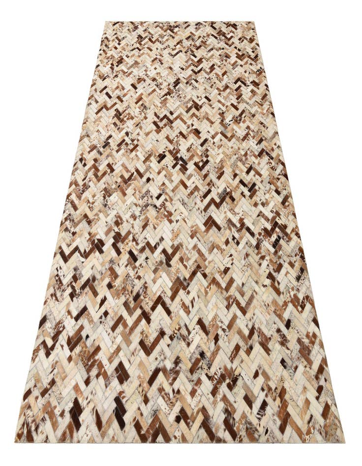 Detail image of 5' 2 x 8' Cowhide Leather Rug